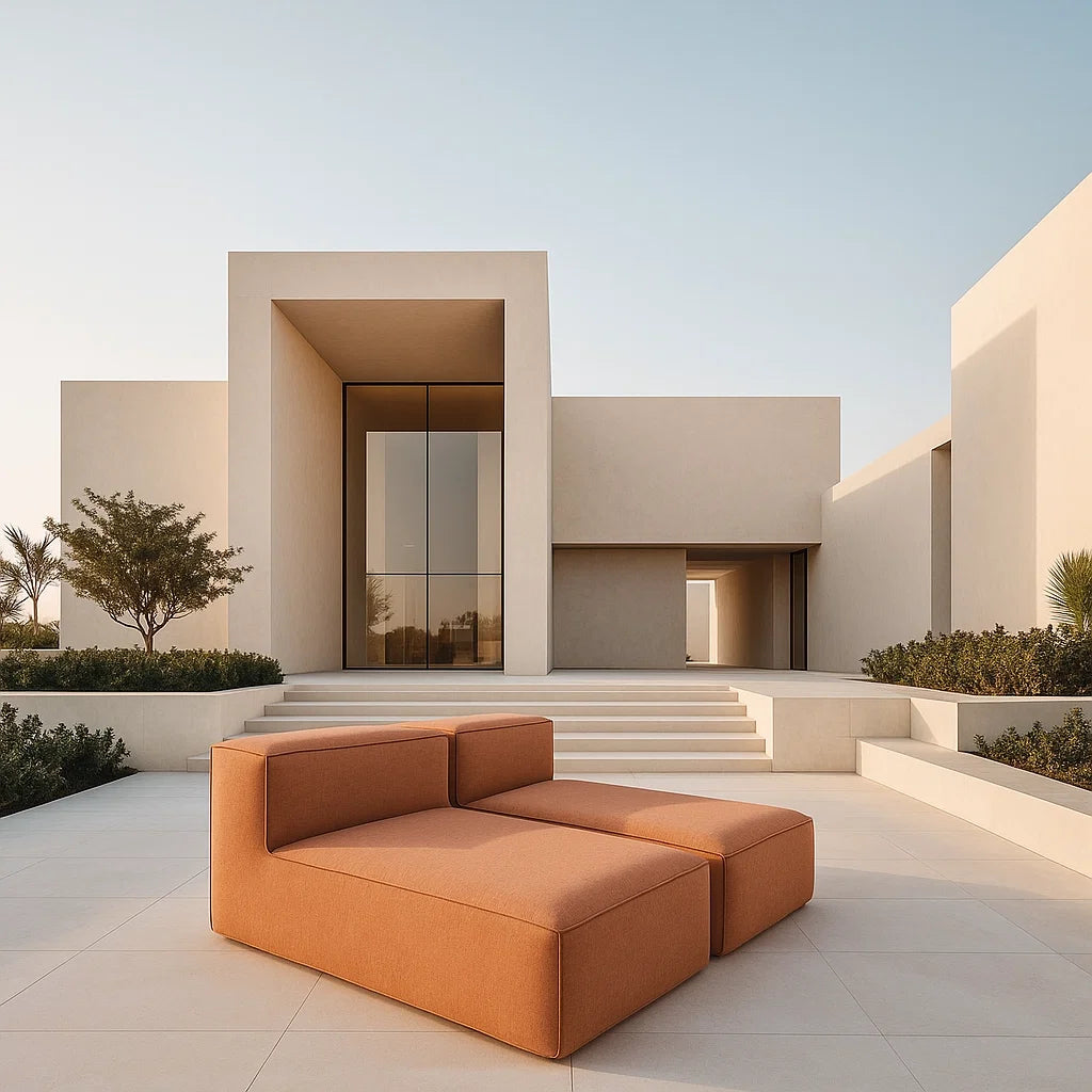 Formentera Copper Chaise Lounge - Compact Outdoor Sofa