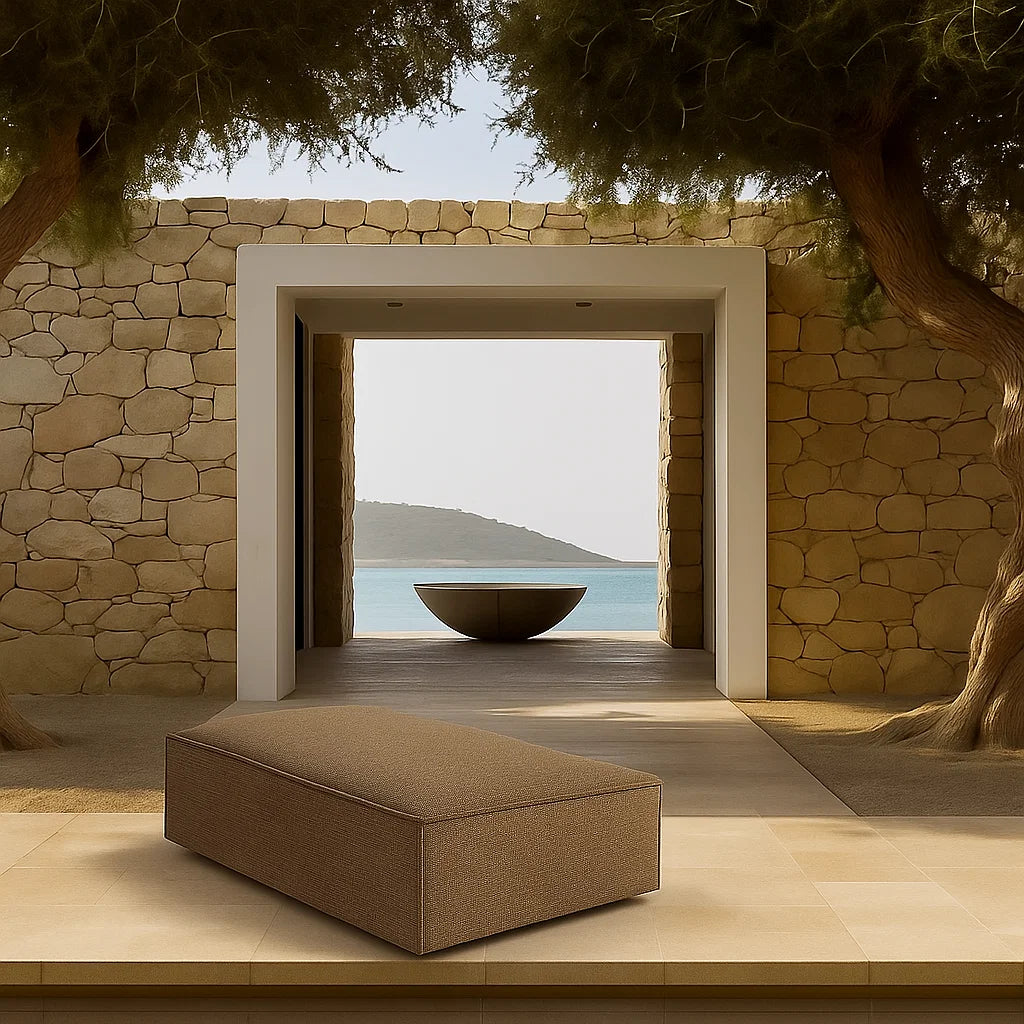 Maldives Ottoman Small - Brown