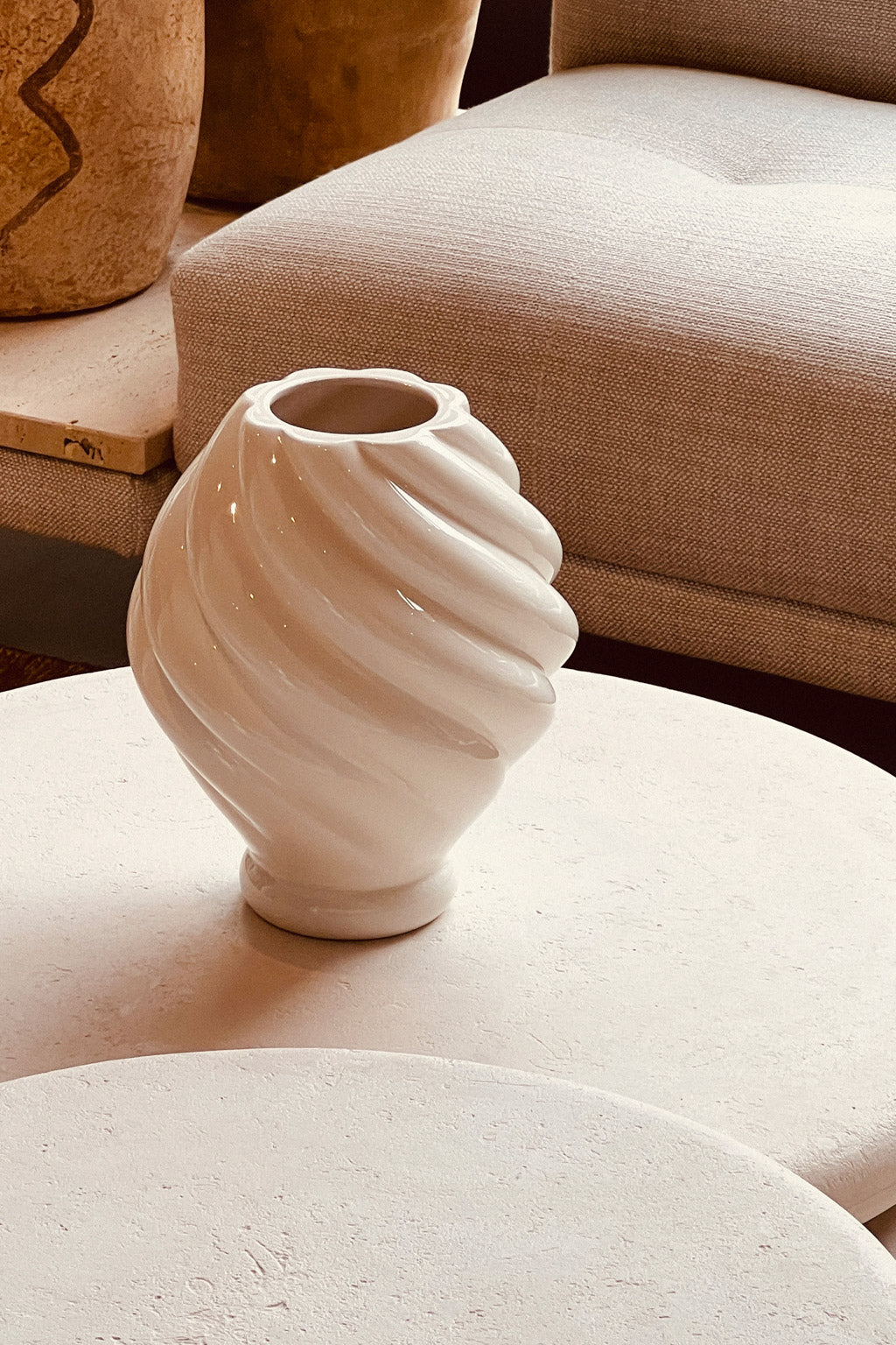 Vase Bottega Curve pearl Celaine