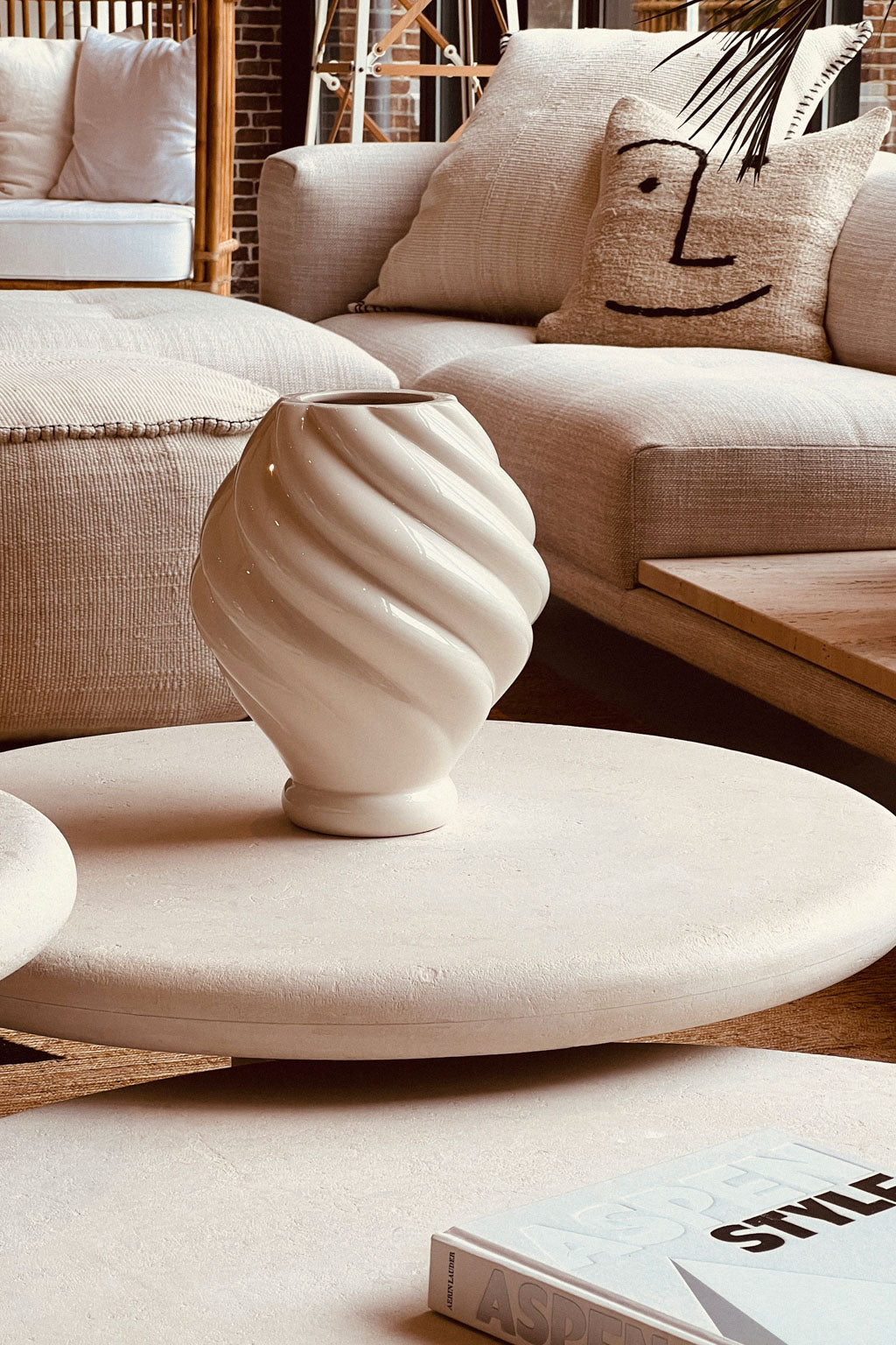 Vase Bottega Curve pearl Celaine