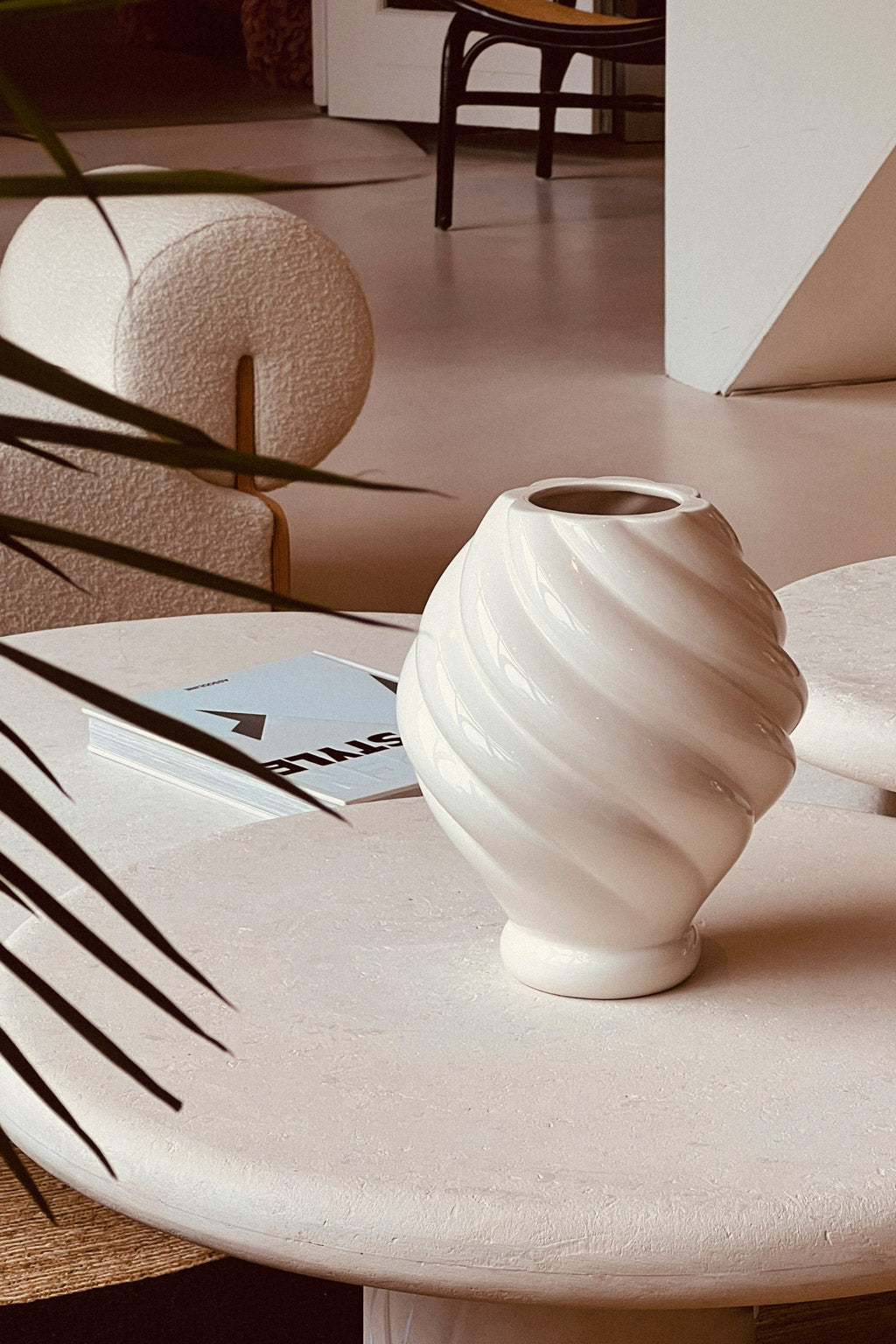 Vase Bottega Curve pearl Celaine