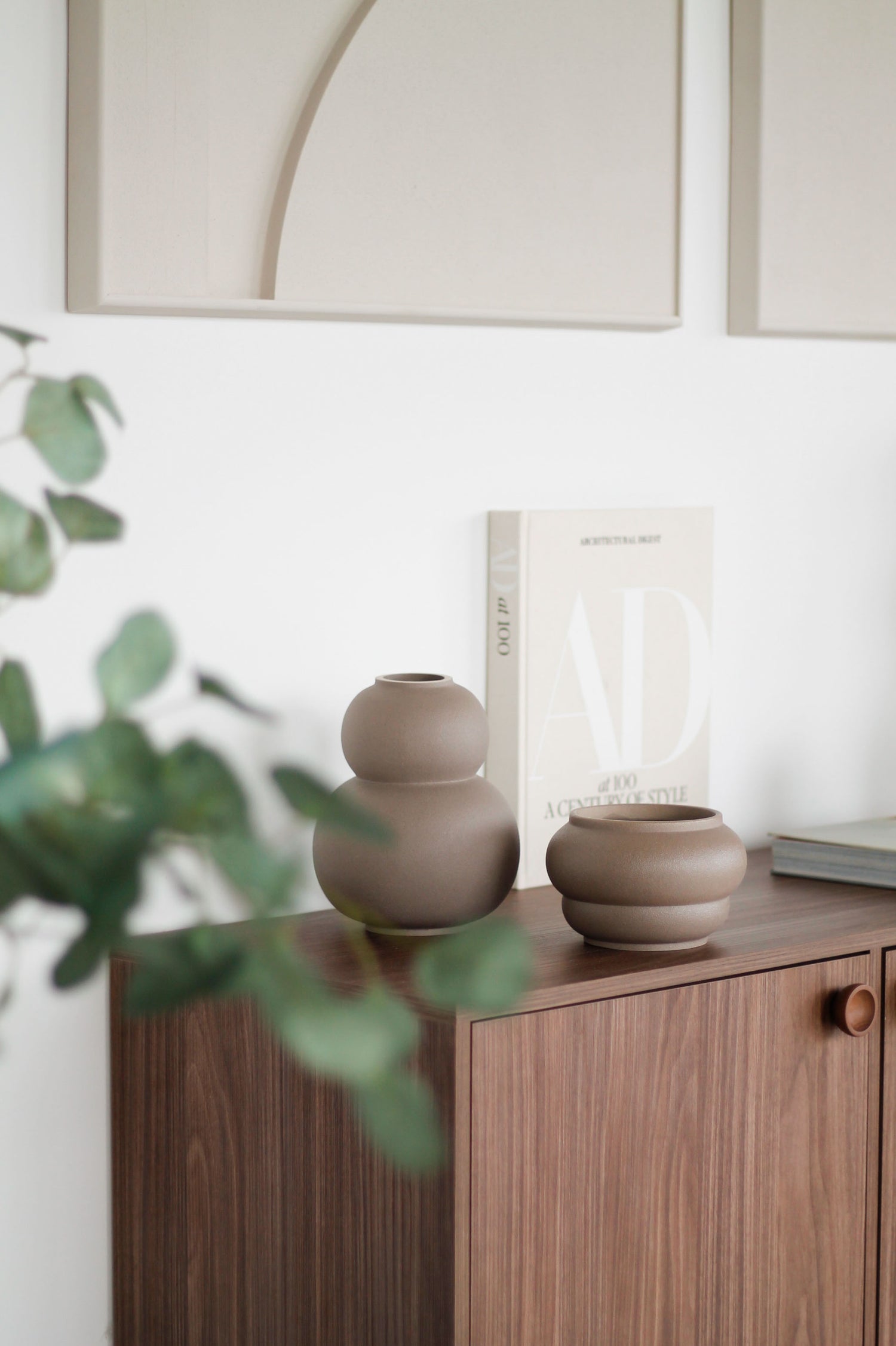 Vase set Marshmallow Macaron taupe Celaine