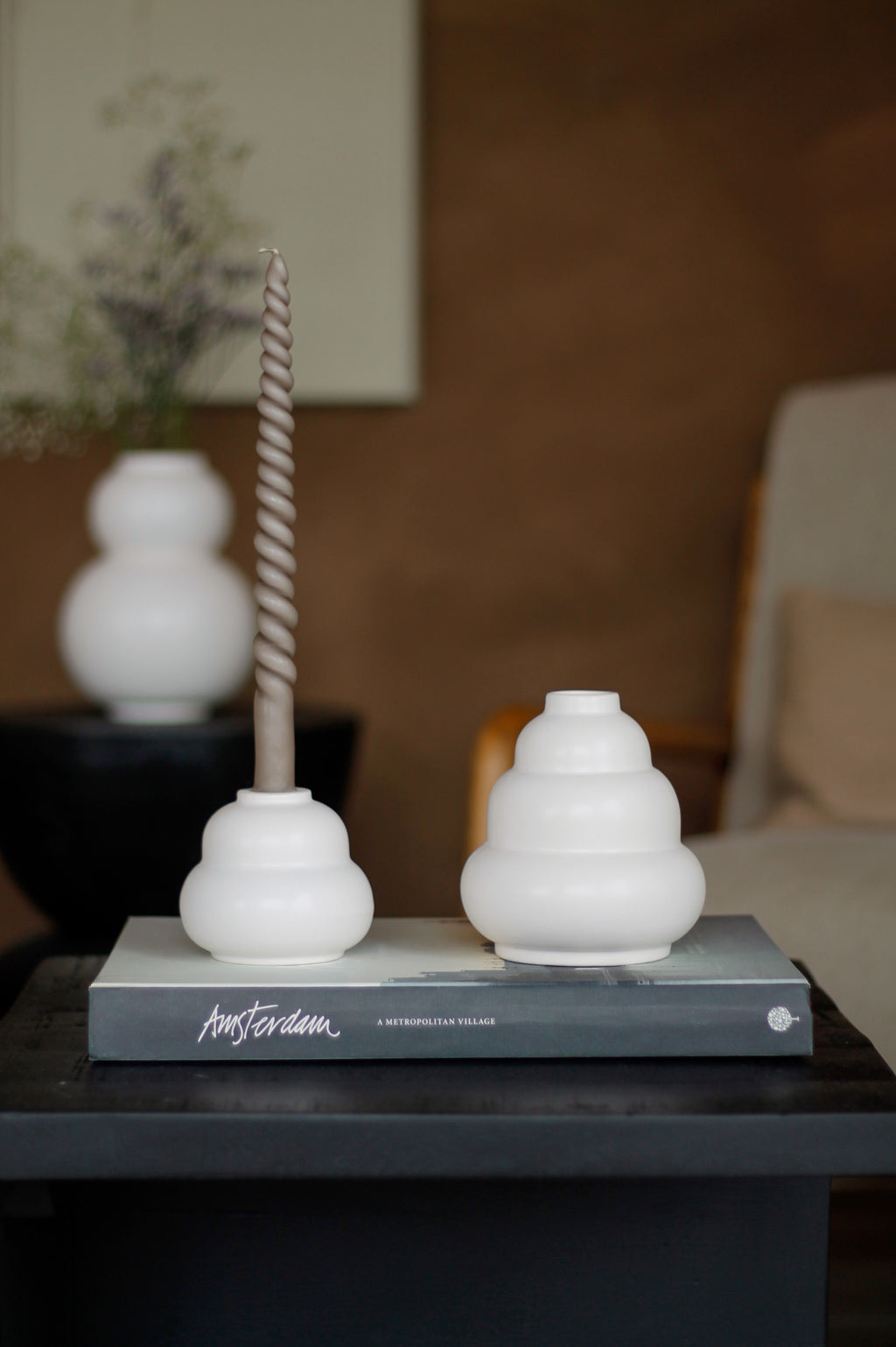 Muffin Candleholder - White