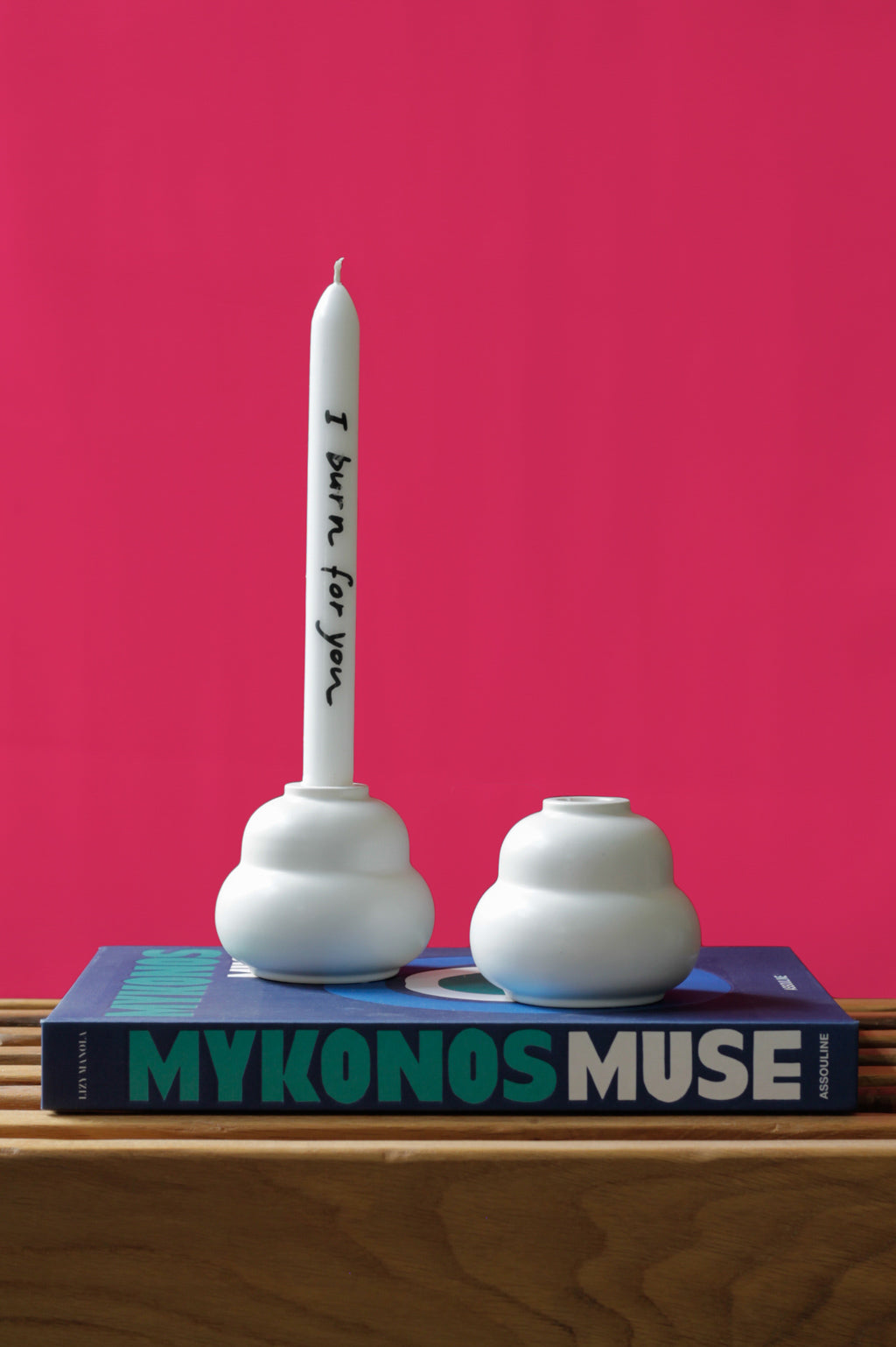 Twin Candleholder Set - White