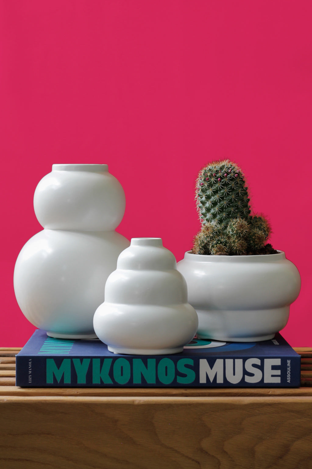 Vase set Marshmellow Meringue Macaron white Celaine