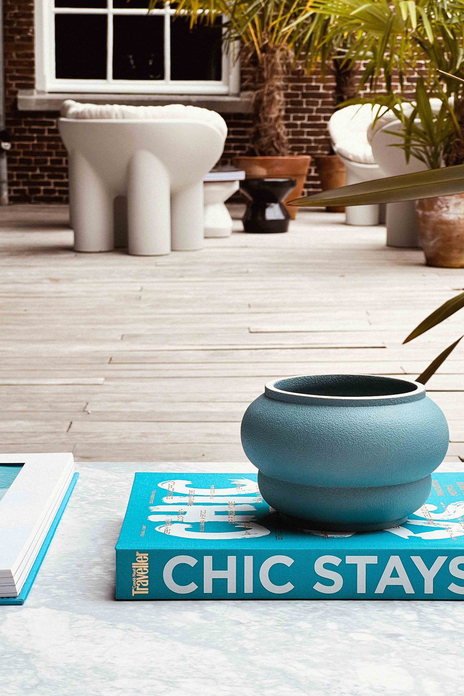 Vase Macaron azure Celaine