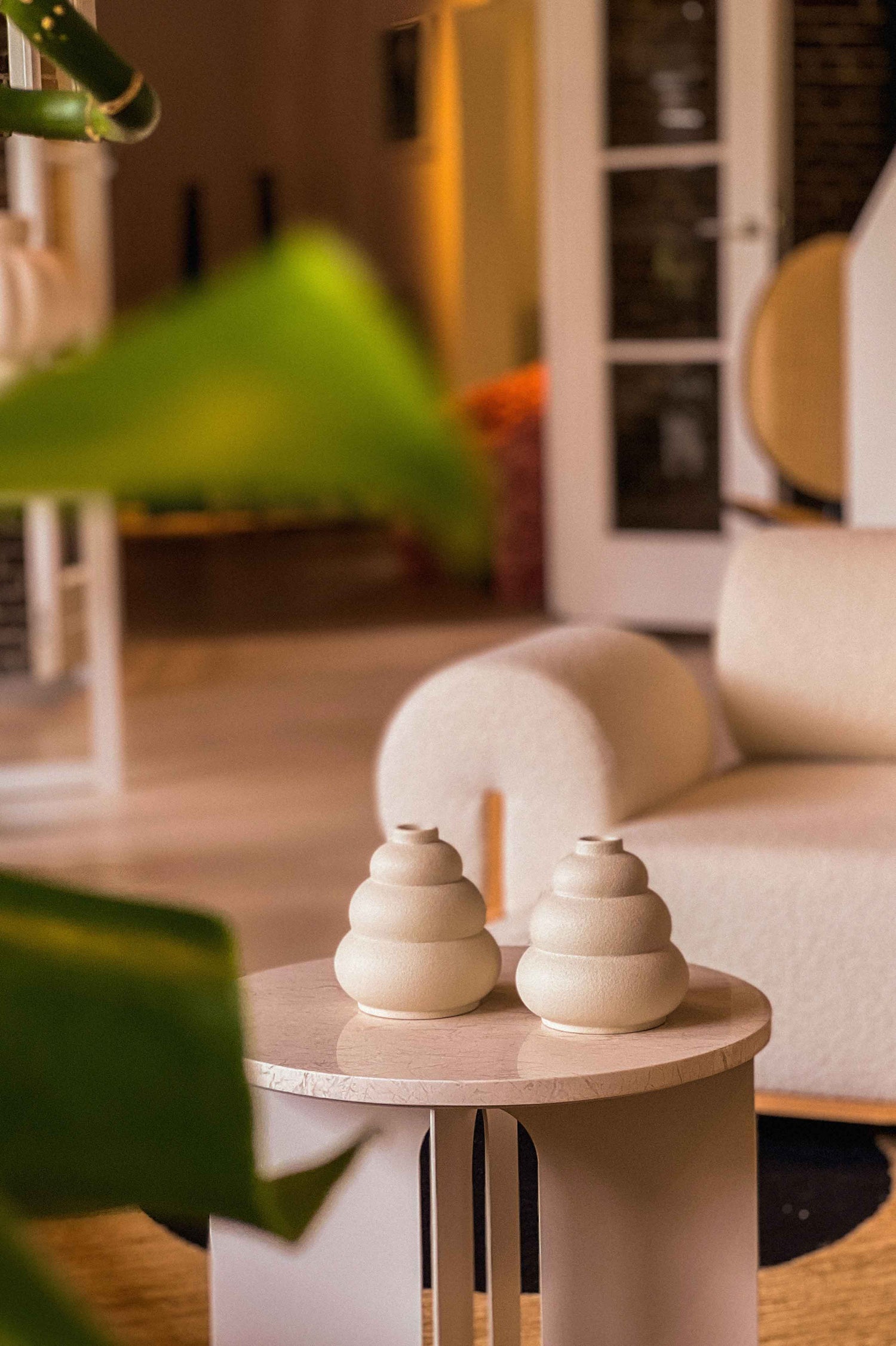 Meringue Vase Twin Set - Cream