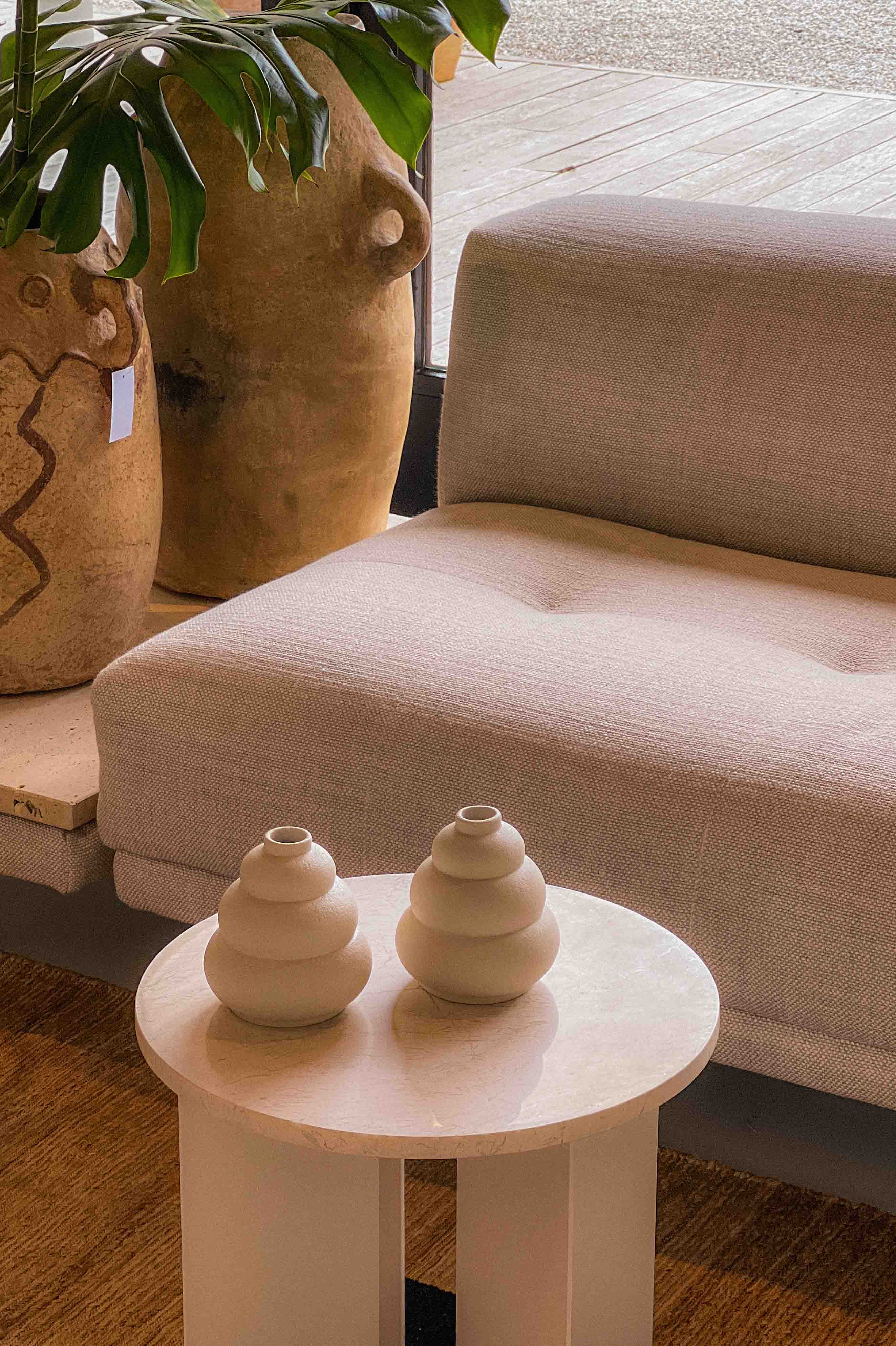 Meringue Vase Twin Set - Cream