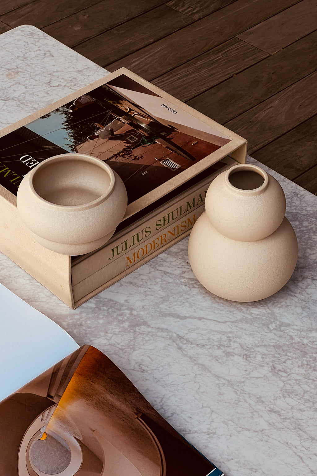 Vase Marshmallow Macaron set cream Celaine