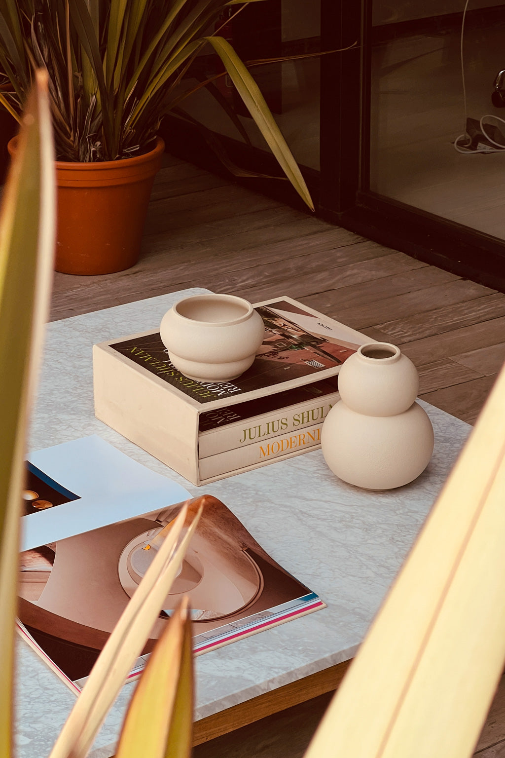 Vase Marshmallow Macaron set cream Celaine