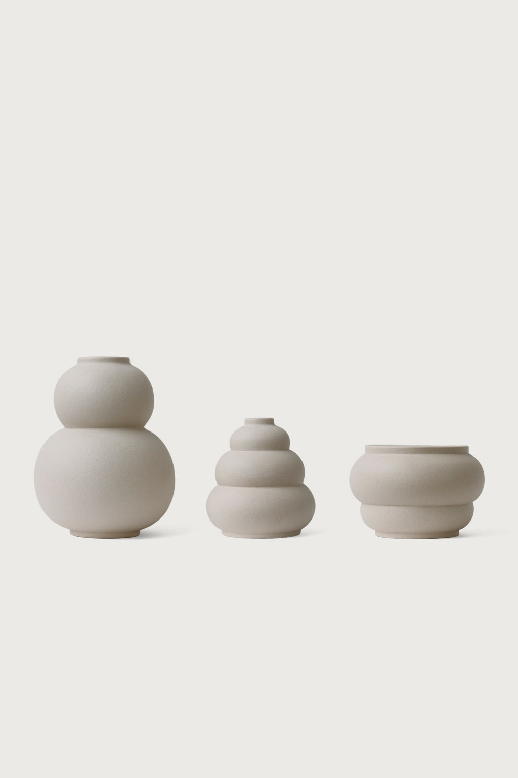 Marshmallow Meringue Macaron Vase Set - Cream