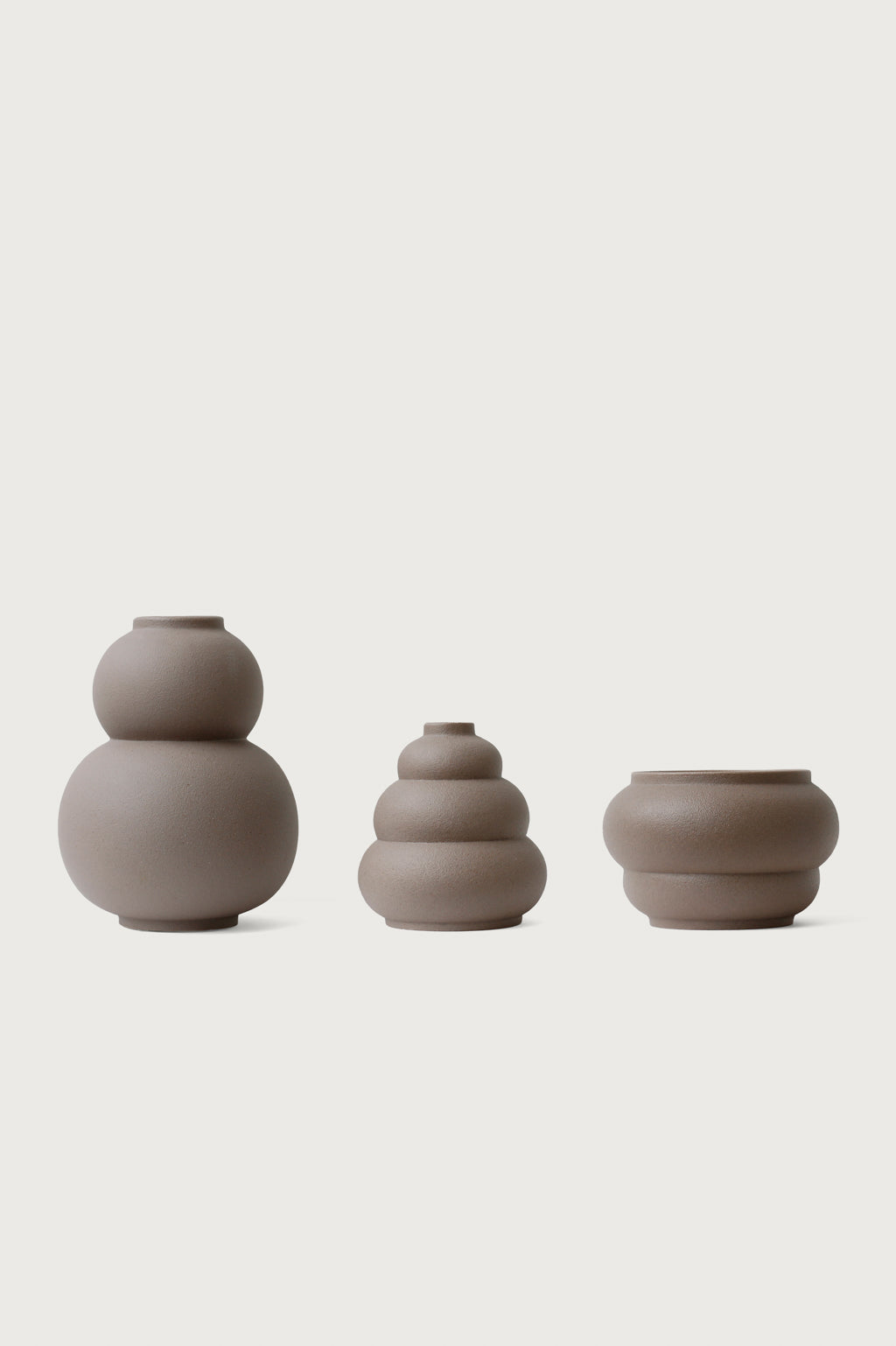 Vase set Marshmallow Meringue Macaron taupe Celaine
