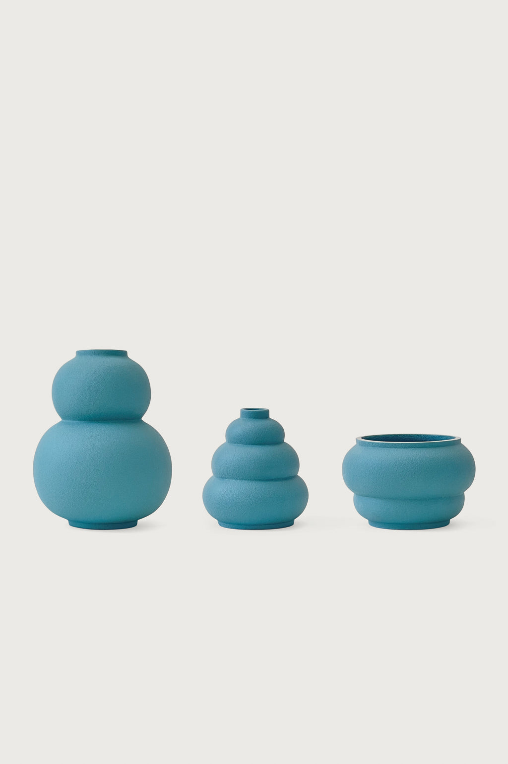 Marshmallow Meringue Macaron Vase Set - Azure