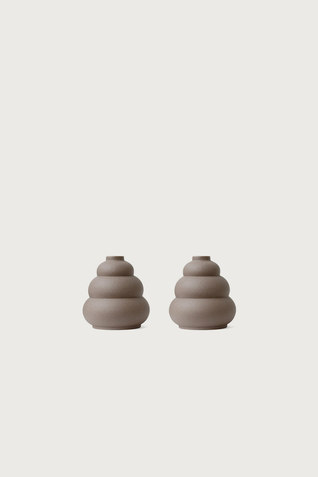 Meringue Vase Twin Set - Taupe