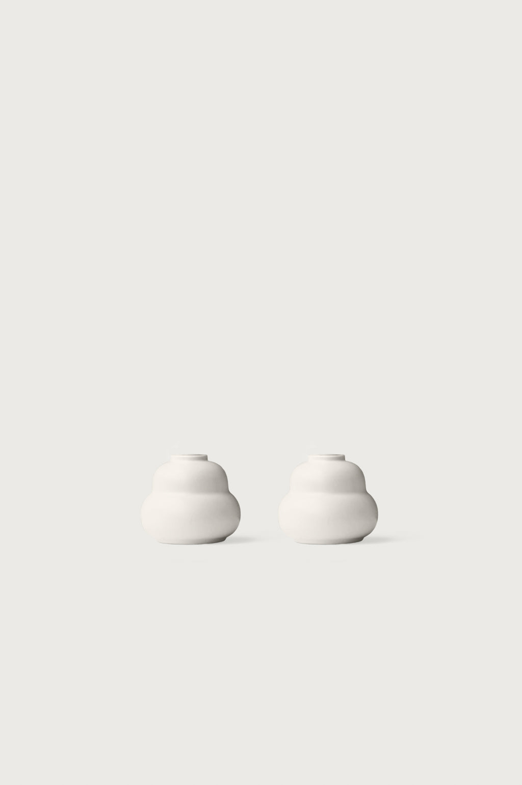 Twin Candleholder Set - White