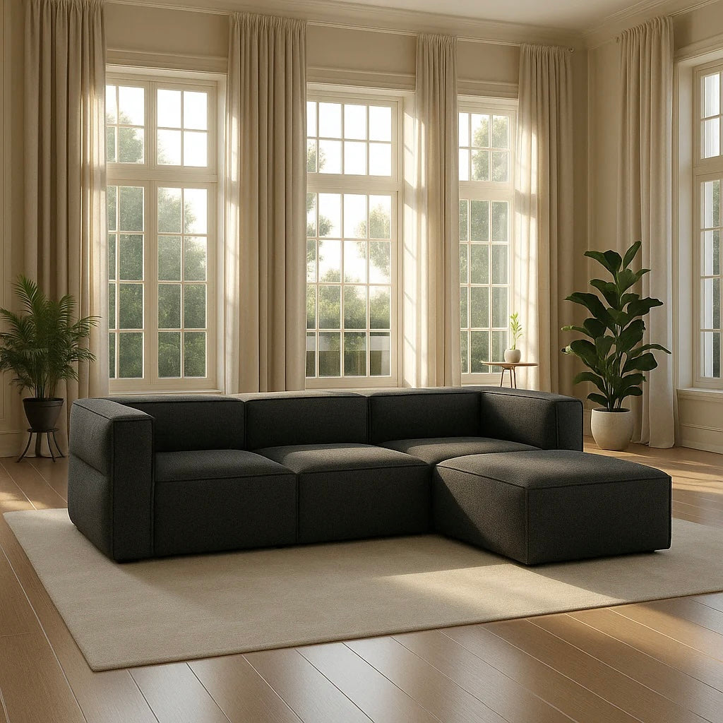 Mara sofa set 01 - Midnight Gray