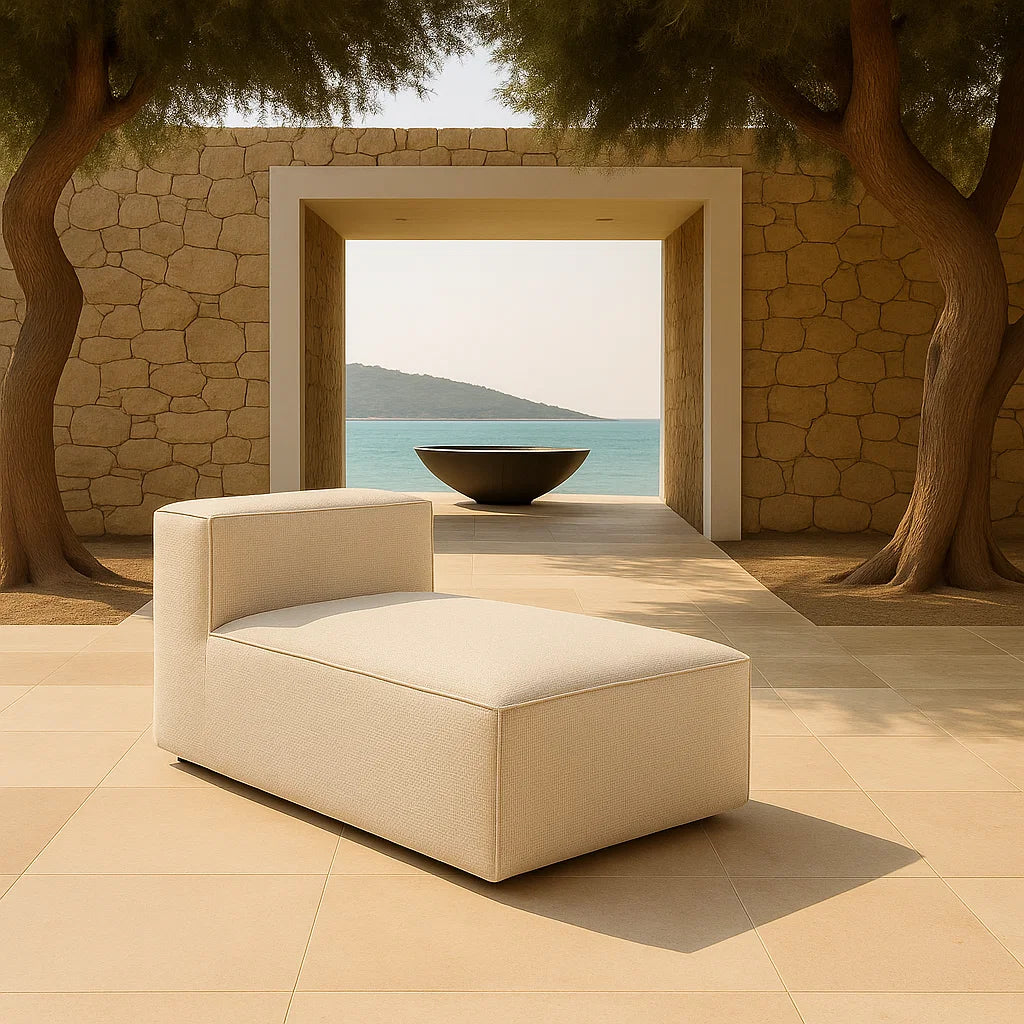 Maldives Cream Modular Chaise Lounge