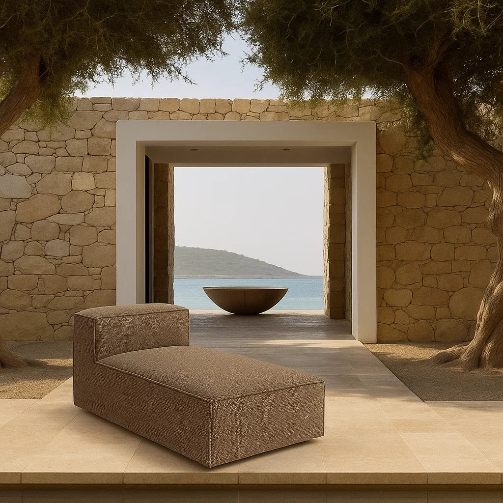Maldives Chaise Longue - Brown