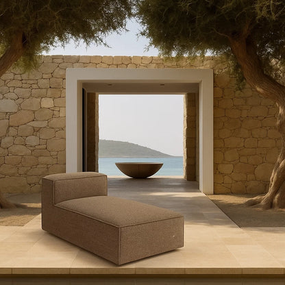 Maldives Chaise Longue - Brown