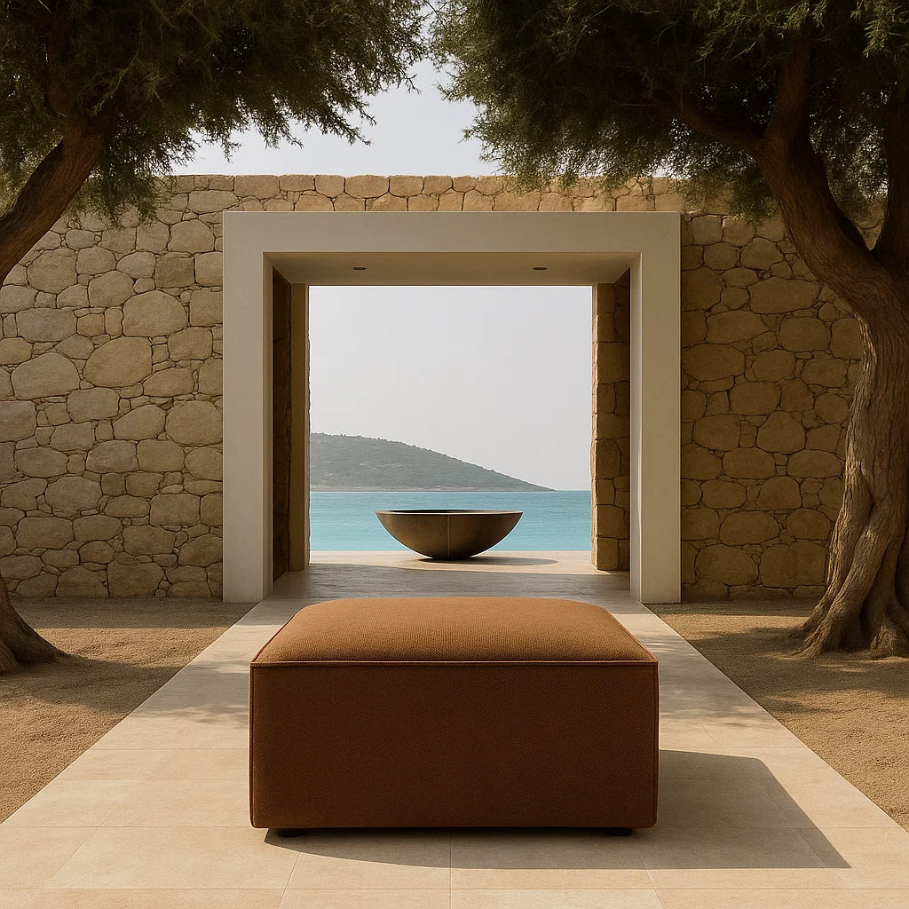 Maldives Ottoman Square - Brown