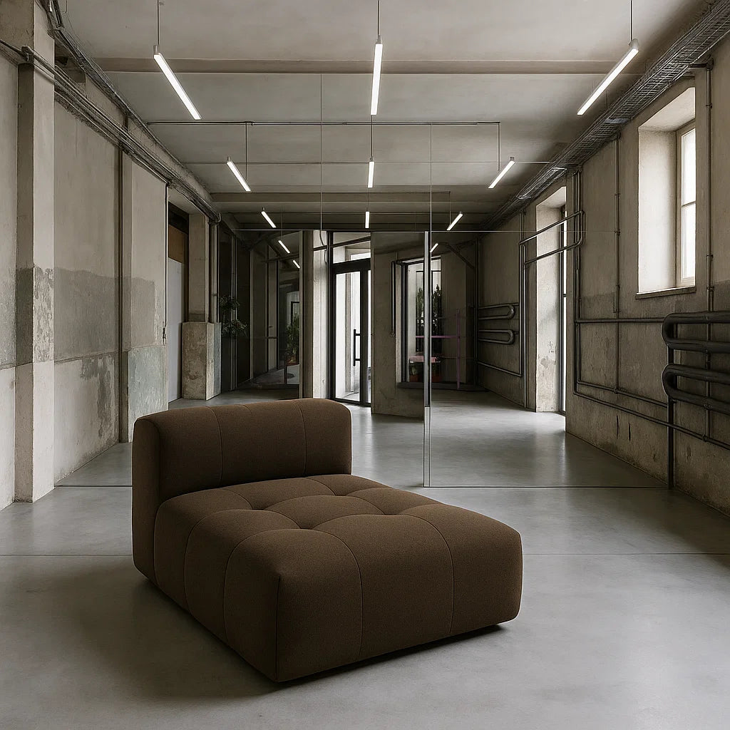 Cubo Mocca Chaise Lounge - Modular Comfort
