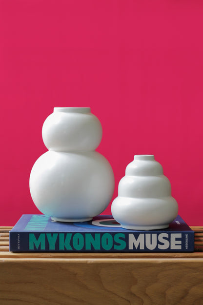 Marshmallow Meringue Vase Set - White