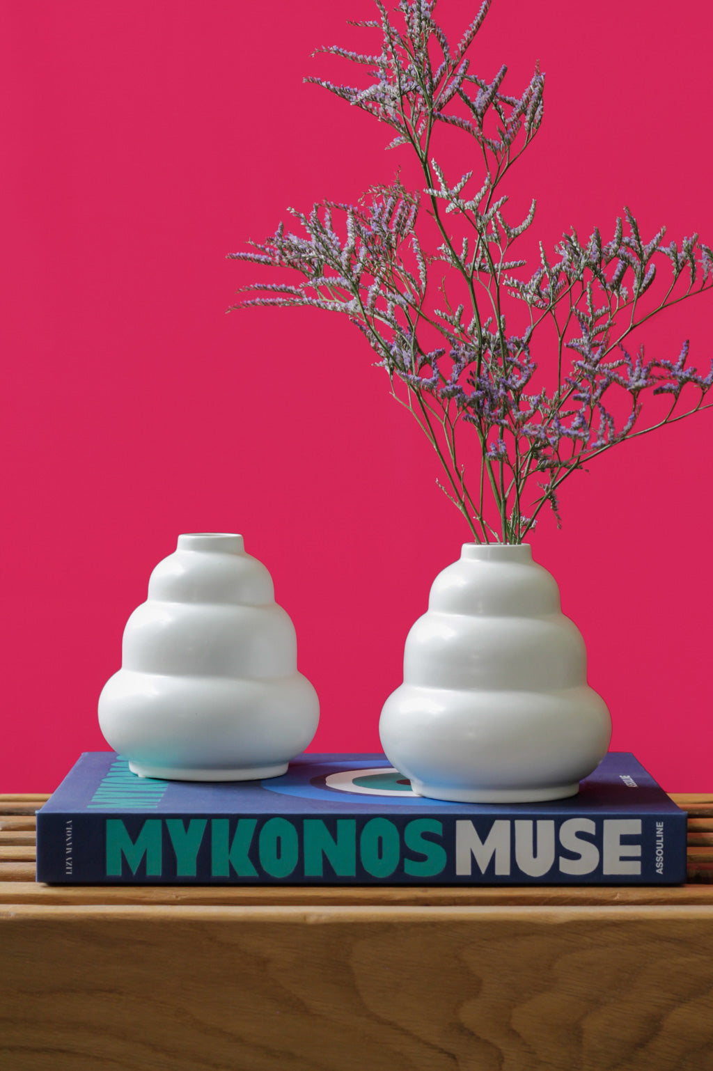 Twin Vase Set - White