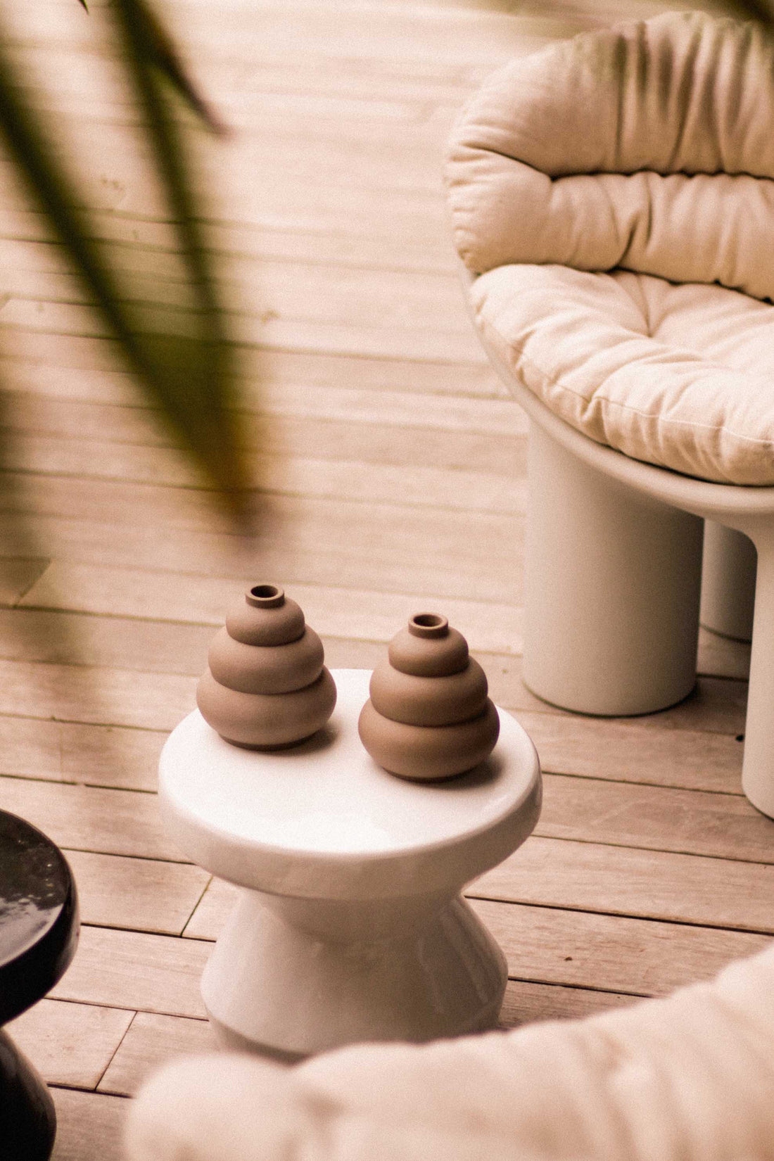 Meringue Vase Twin Set - Taupe